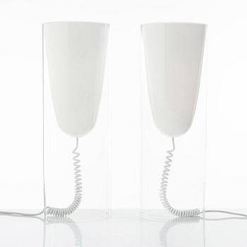 Ferruccio Laviani, a pair of 'Toobe' table lamps, Kartell, Italy.