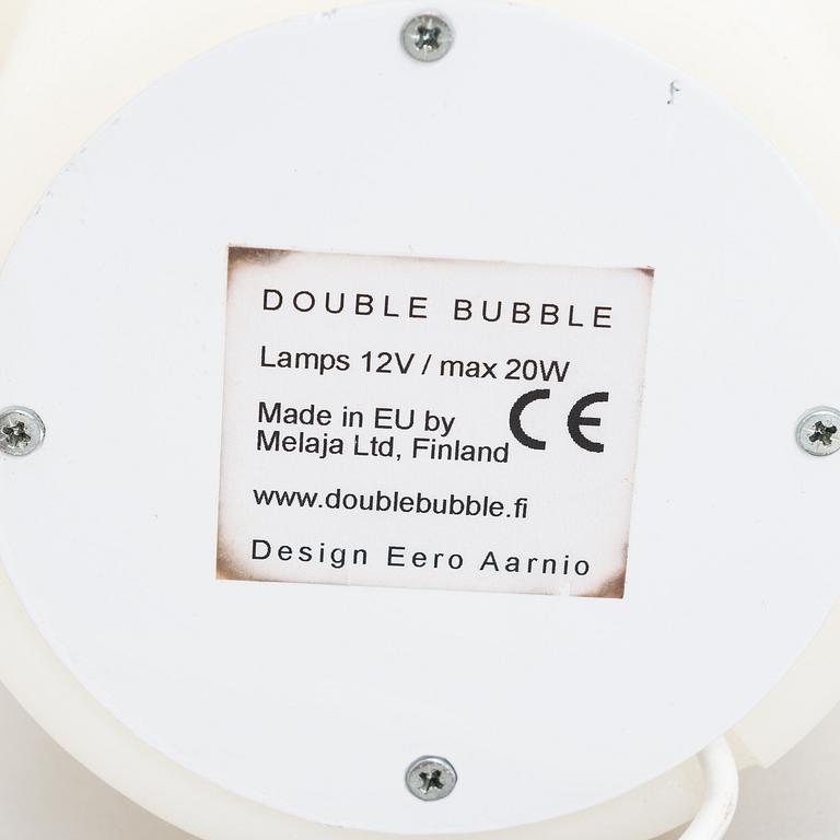 EERO AARNIO, bordslampor, "Double bubble", 2 st, tillverkare Melaja, 2000-tal.