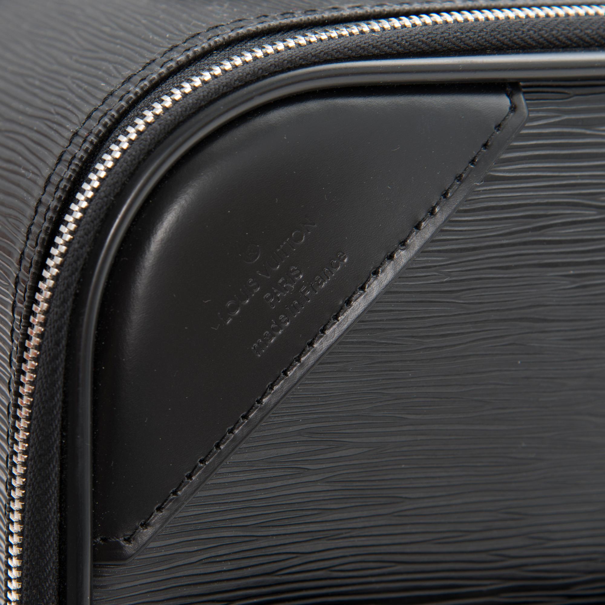 A black Epi Leather Pégase 55 Suitcase.