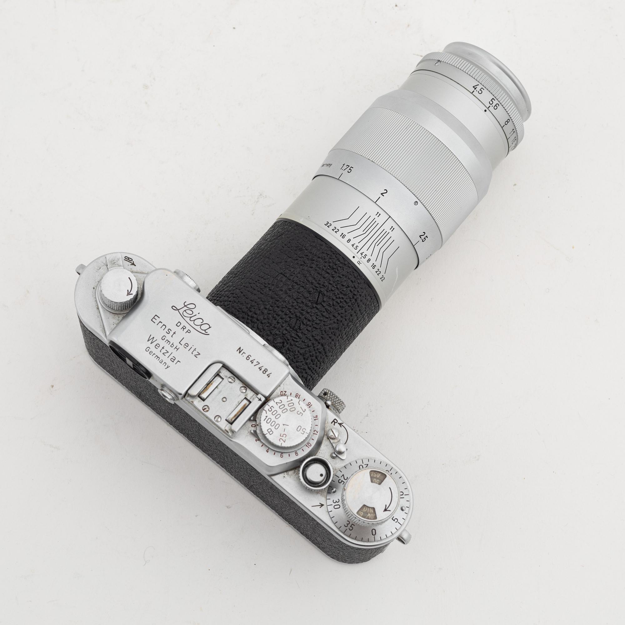 Leica IIIf, "Black Dial", no. 647484, 1952-53.
