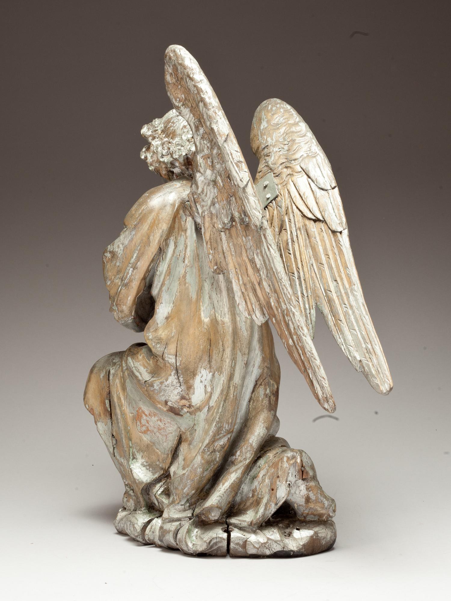 SKULPTUR, ängel. Omkring 1900.