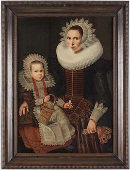 Wybrand Simonsz. de Geest, Portrait of a woman and her child.