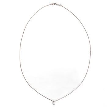 Tiffany & Co, a platinum necklace with a brilliant-cut diamond approx. 0.12 ct.