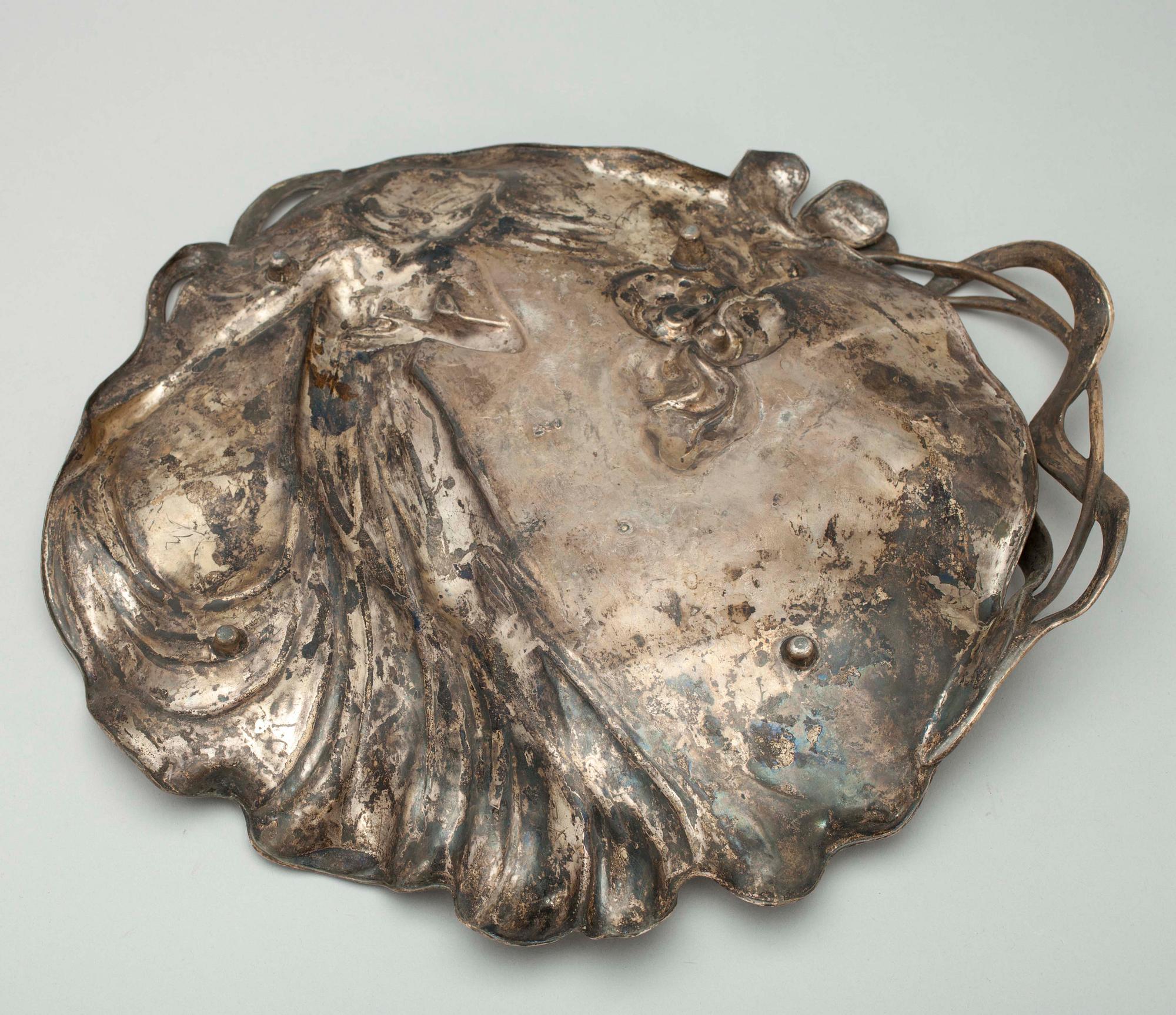 FAT, Art nouveau, försilvrat tenn.