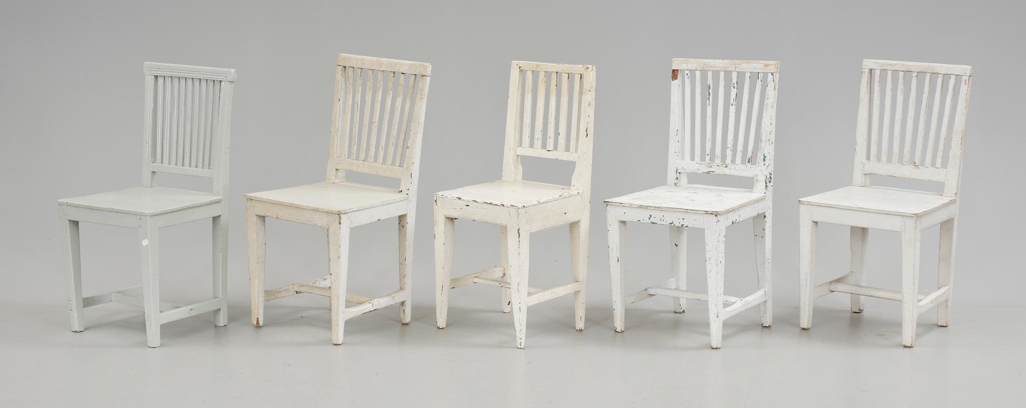 STOLAR, 5 st, snarlika, Gustavianska, 1800-talets början.