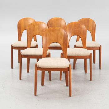 Niels Kofoed, six chairs, Denmark, second half of the 20th Century.