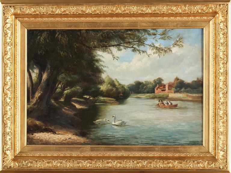 OKÄND KONSTNÄR, olja på duk, England, 1800-tal.