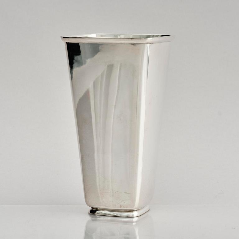 Åke Strömdahl, a sterling silver vase, company Hugo Strömdahl AB, Stockholm 1961.