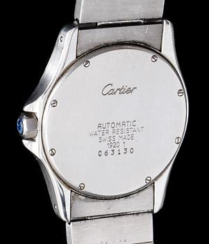 ARMBANDSUR, herr, Cartier, Santos, Ronde, automatisk, ref 1920 1, stål.