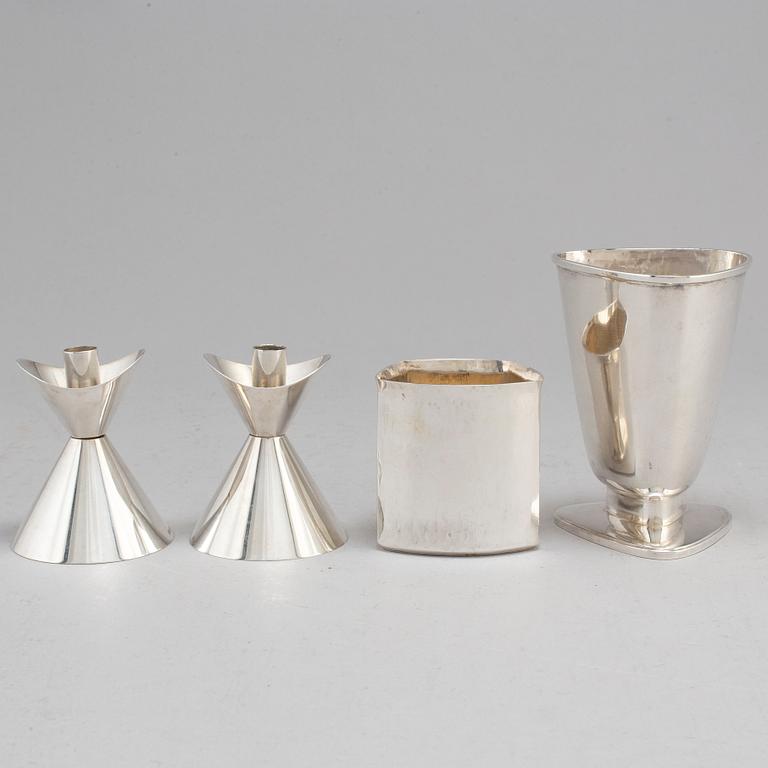 REY URBAN, 4 sterling silver items, Stockholm 1955, 1960 samt 1971.