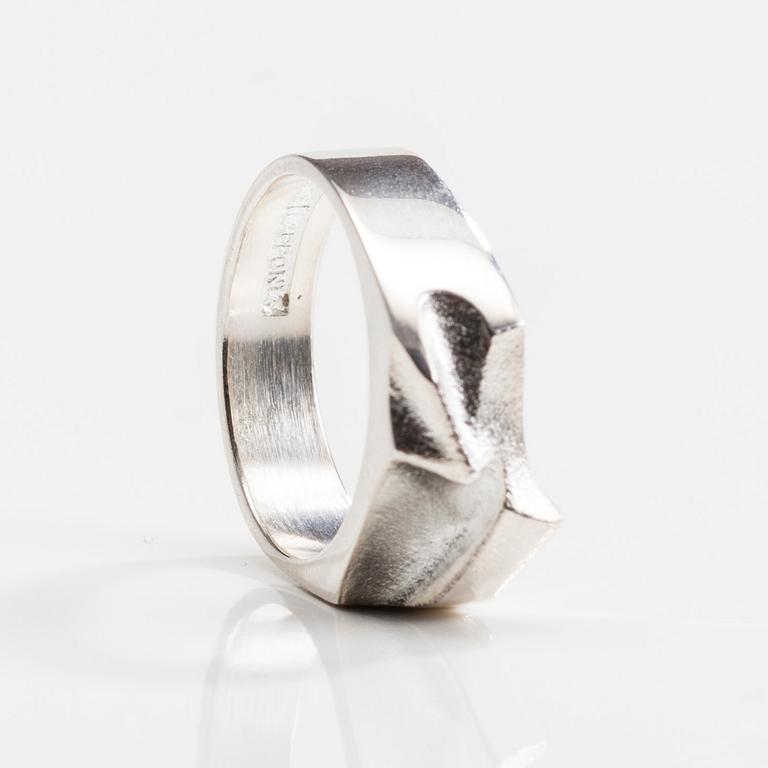 RING, sterling silver, "Bäck" Björn Weckström Lapponia 2006.