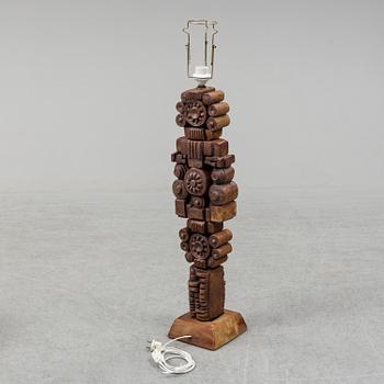 BERNARD ROOKE, a 'Totem' stoneware table/floor lamp, England, 1960's/70's.