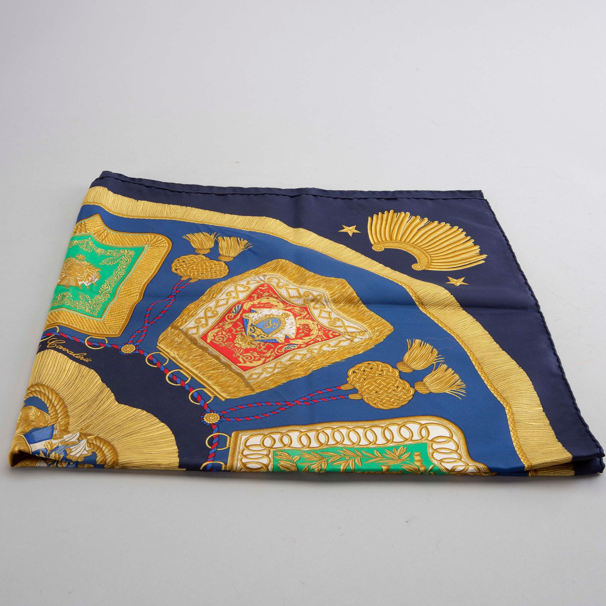 HERMÈS, SCARF, "Poste et Cavalerie  Hermès.",.