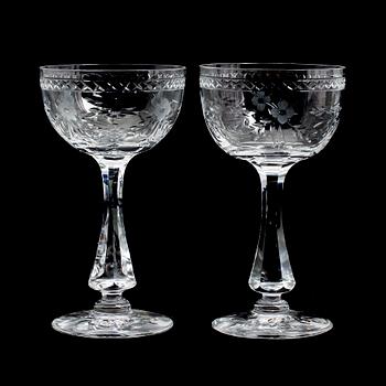 MADEIRAGLAS, 10 st, "MacGuirlang", Fritz Kallenberg, Boda.