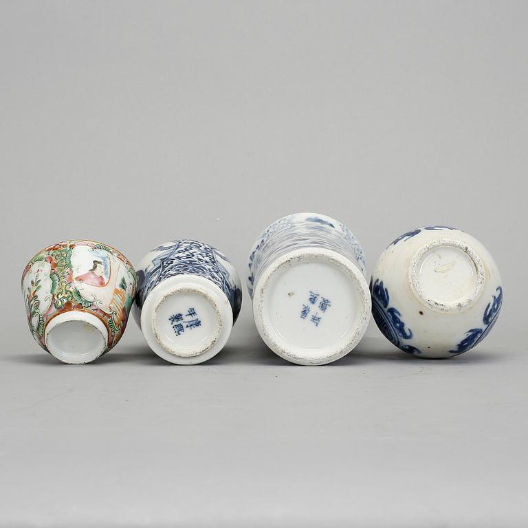 PARTI PORSLIN, 4 delar. Kina, 1800-tal.