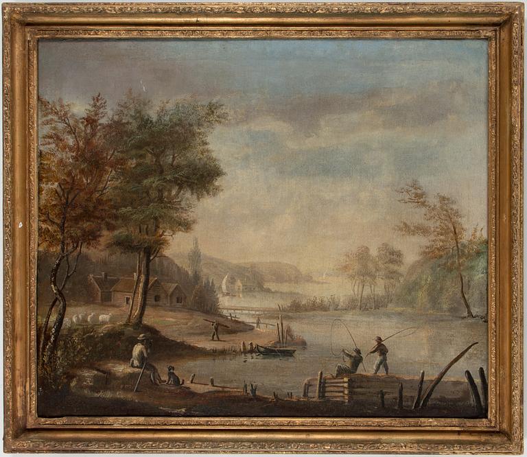 UNKNOWN ARTIST, 1700/1800S, oil on canvas, signed with monogram.