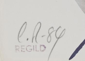 CARSTEN REGILD, blandteknik, signerad, daterad -84.
