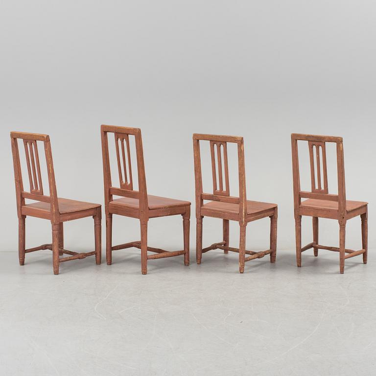 Ten Swedish Gustavian chairs, early 19th century.