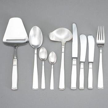 BESTICKSERVIS, 58 delar, silver, "Rosenholm", GAB, 1960-90-tal. Vikt tot ca 2250 gram.