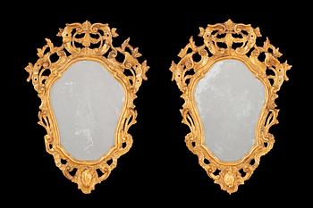 A pair of Italian Rococo 18th century mirrors.