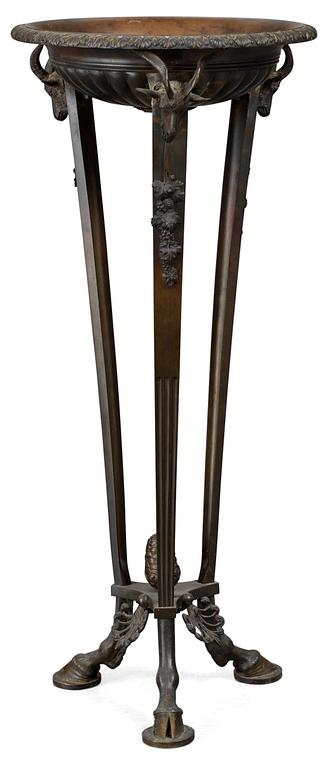 A 19th century bronze tripod.