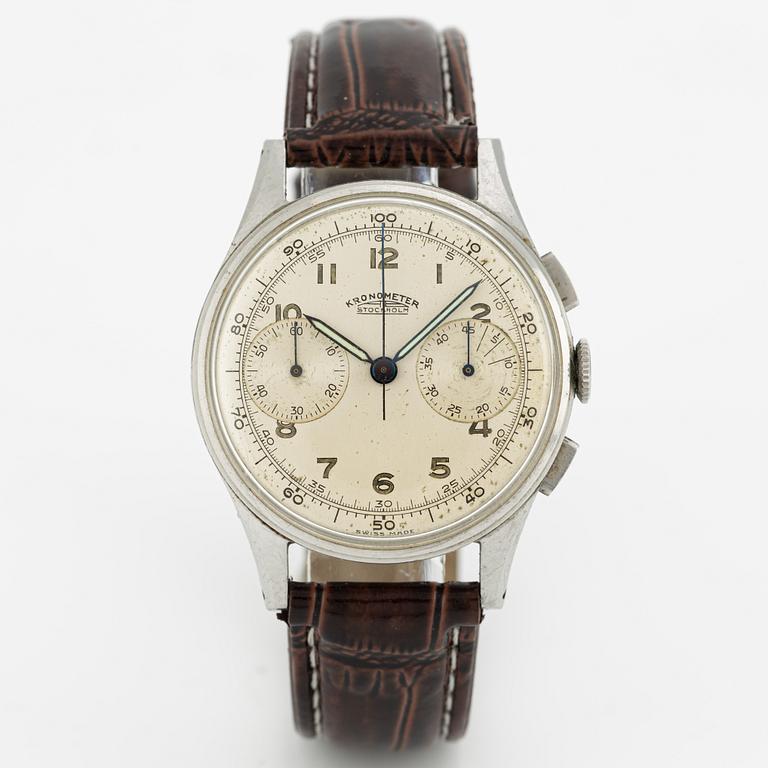 Kronometer Stockholm, chronograph, wristwatch, 35,5 mm.