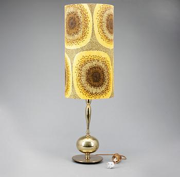 BORDSLAMPA, mässing, 1960/70-tal.