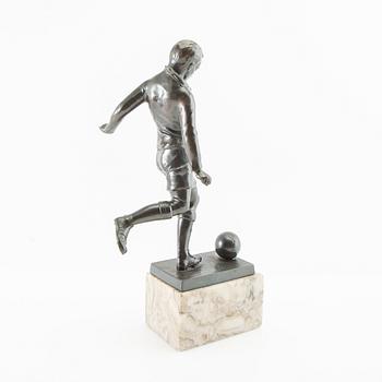 Unknown artist 20th century, sculpture Football player.