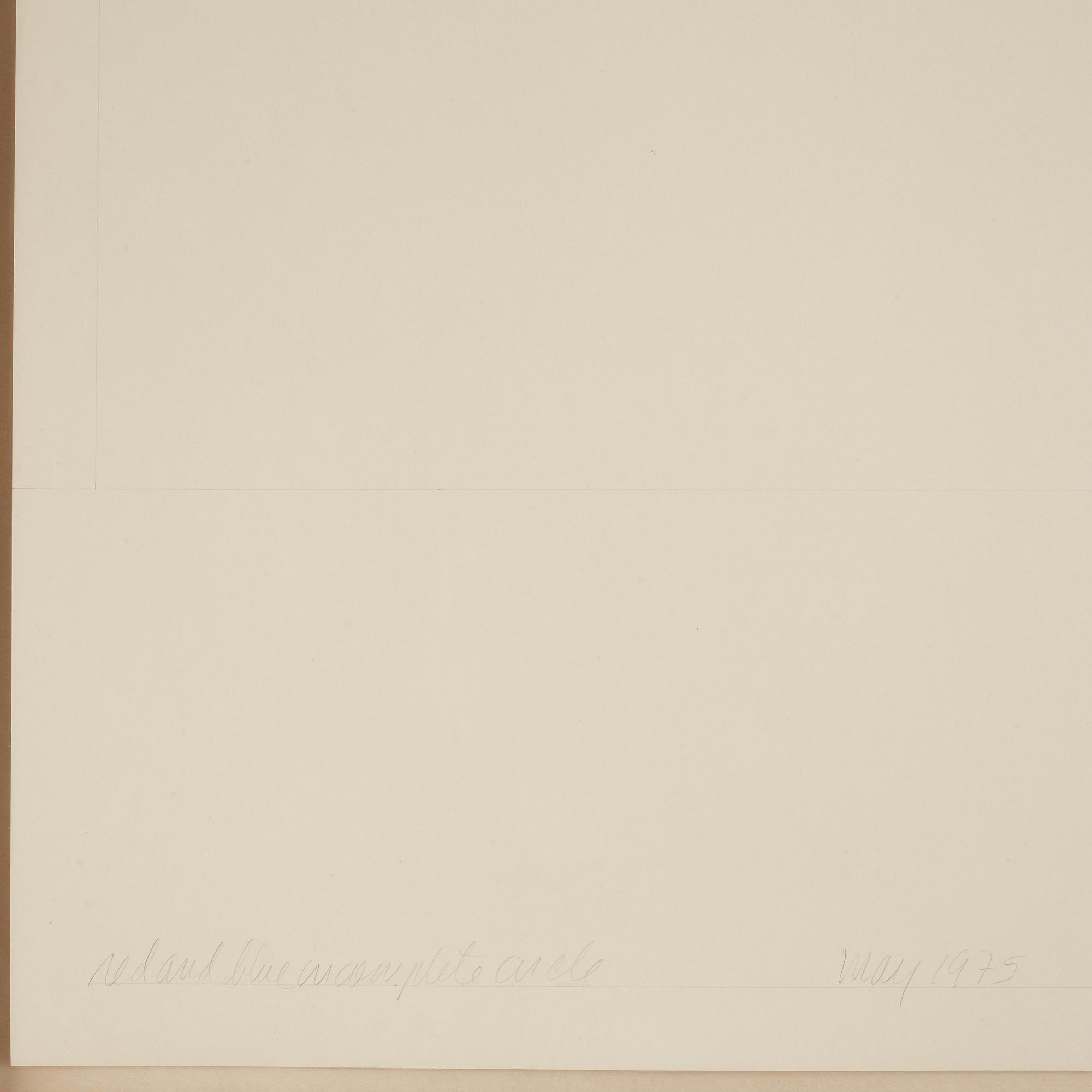 Stephen Antonakos, "Red and blue incomplete circle".