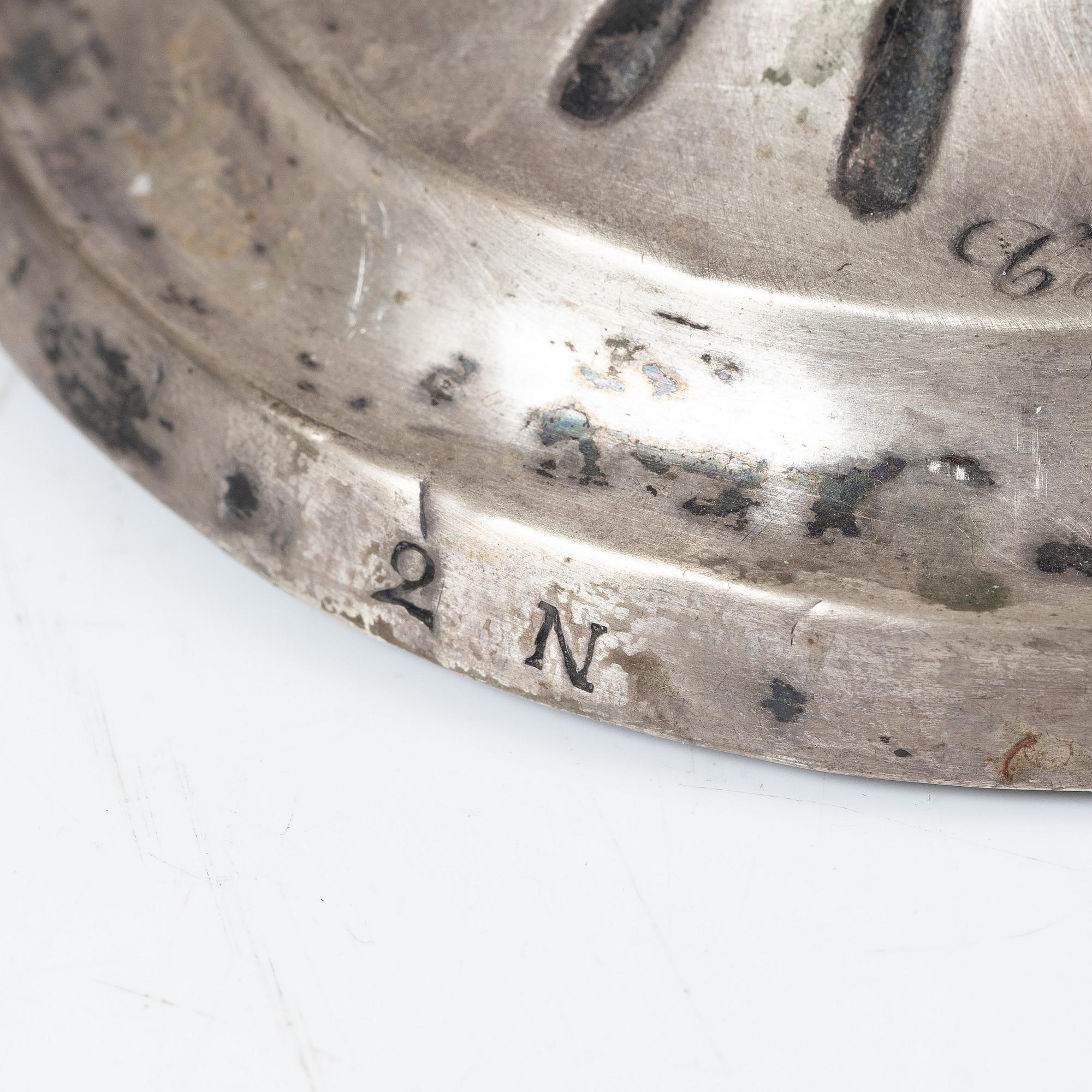 Candelsticks, a pair, silver, Sweden 1795.