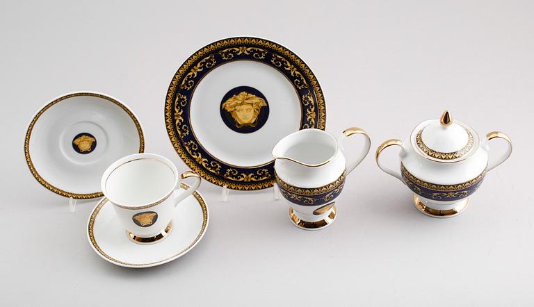 KAFFESERVIS, 26 delar, porslin, "Medusa", Versace för Rosenthal.