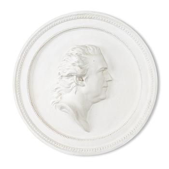 Portrait medallions, a pair, after Johan Tobias Sergel (Sweden 1740–1814),