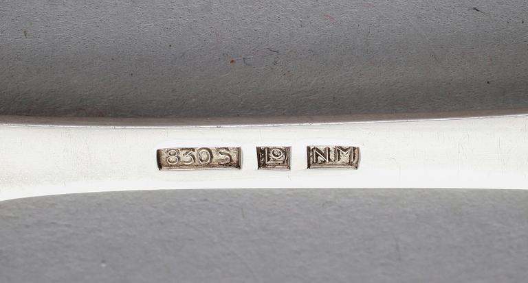 BESTICK, 29 delar, silver, Norge, olika modeller, 1900-tal. Total vikt ca 795 gram.