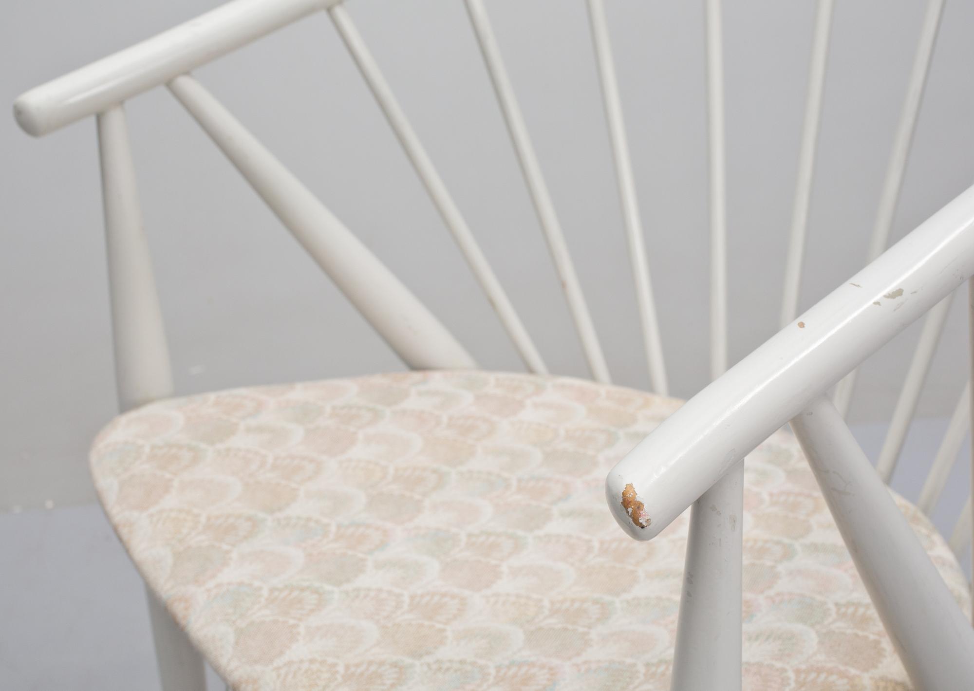 KARMSTOL, "Solfjädern", Sonna Rosén, Nässjö Stolfabrik, formgiven 1948.