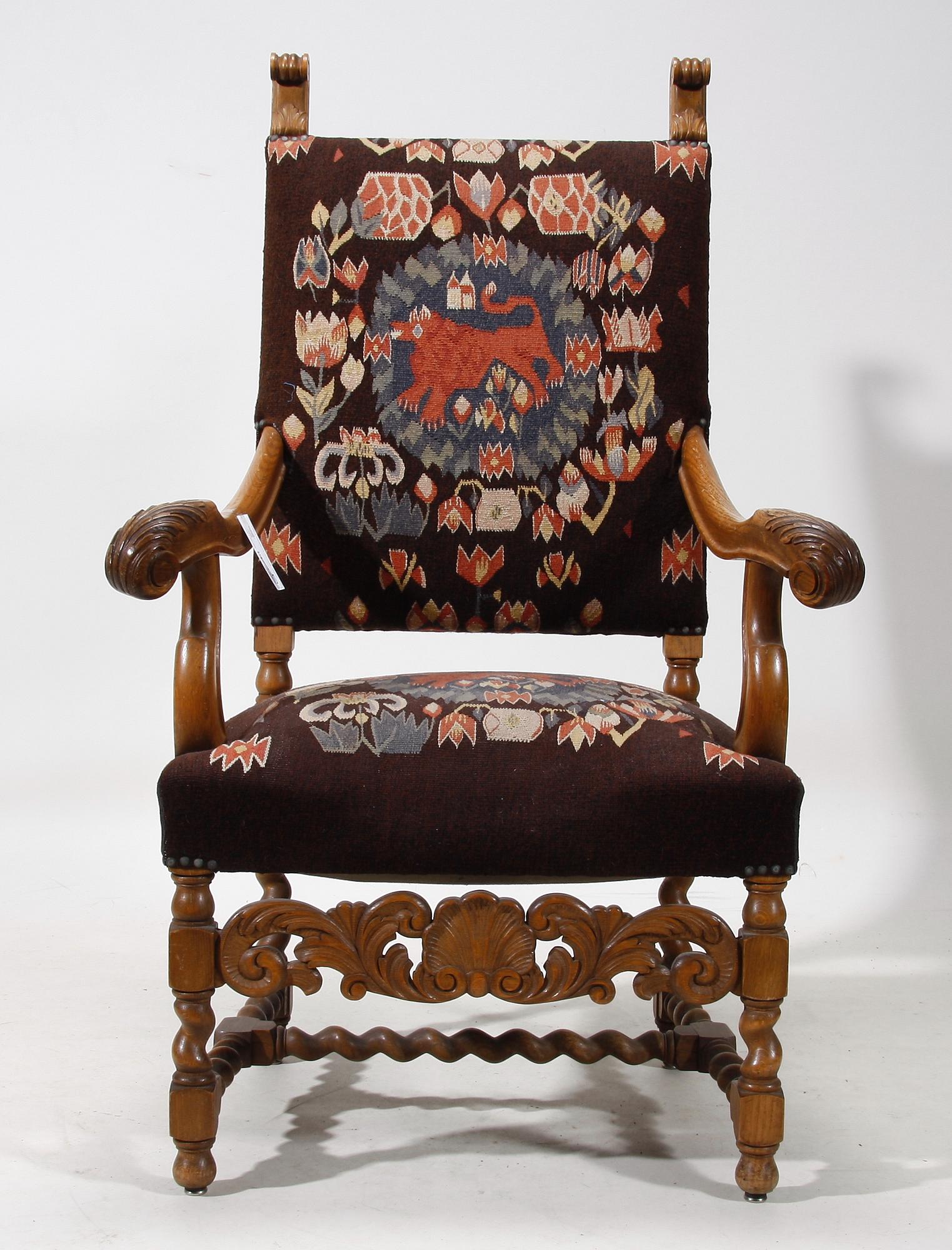 KARMSTOL, barockstil, 1900-tal.