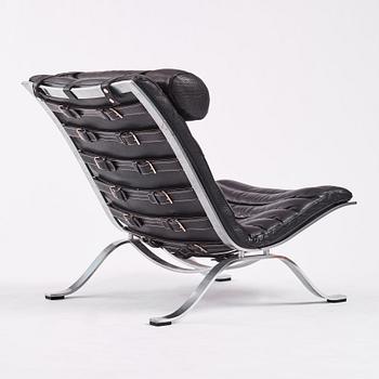 Arne Norell, a black leather 'Ari' lounge chair, Möbel AB Arne Norell, 1960-1970s.