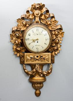 VÄGGPENDYL, gustaviansk, Lorents Adamson Wester (urmakare i Stockholm 1780-95).