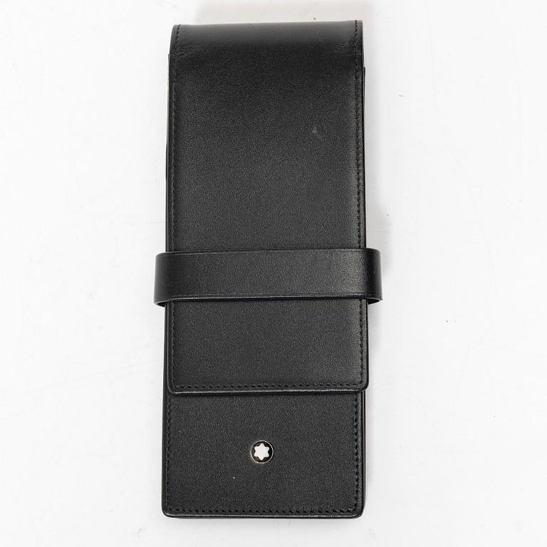 A Mont Blanc Meisterstück 90th Anniversary ed.  ballpoint pen with a case.