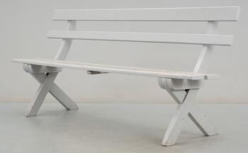 TRÄDGÅRDSBÄNK, trä, 1900-talets första hälft.