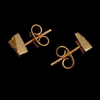 ÖRHÄNGEN, ett par, 18k guld, "Facette" Lapponia , Björn Weckström, Finland. Vikt 2 g.