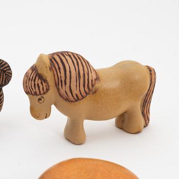 Lisa Larson, a set of 15 stoneware figurines, K-Studion och Gustavsberg.