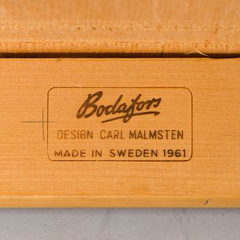 Carl Malmsten, matbord, "Herrgården", och stolar, 10 st, "Birgitta", Bodafors 1960-tal.