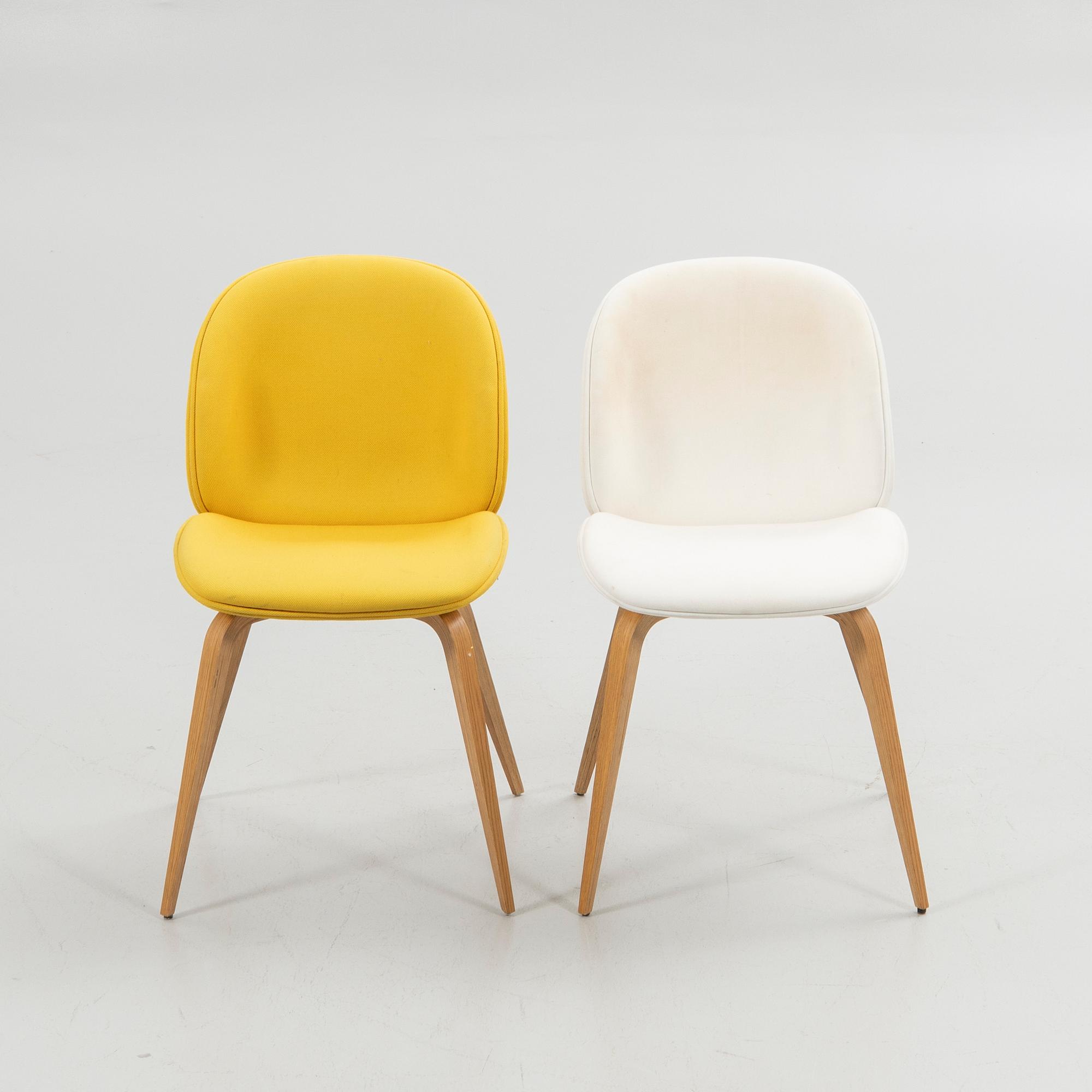 GamFratesi, chairs, 2 pcs, "Beetle Chair", Gubi, Denmark.