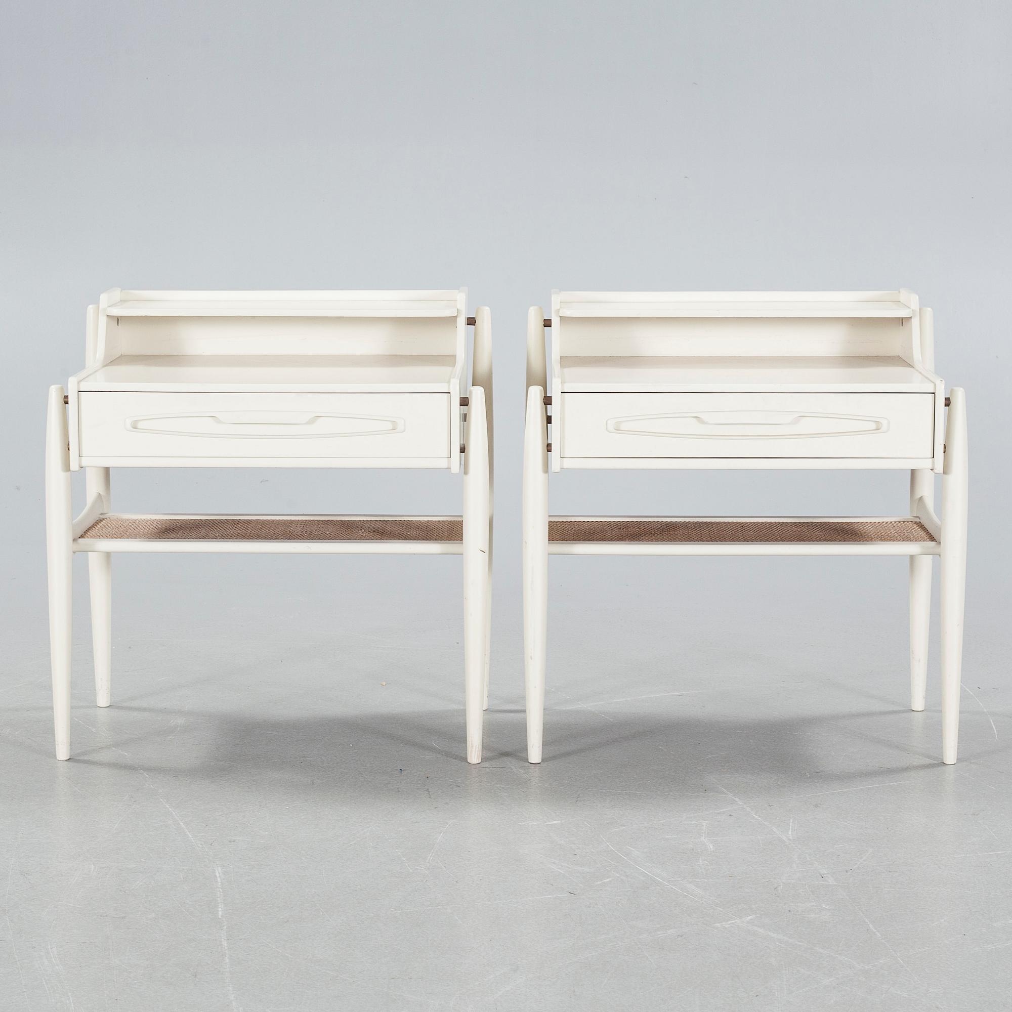 A pair of bed side tables from the 1960s.