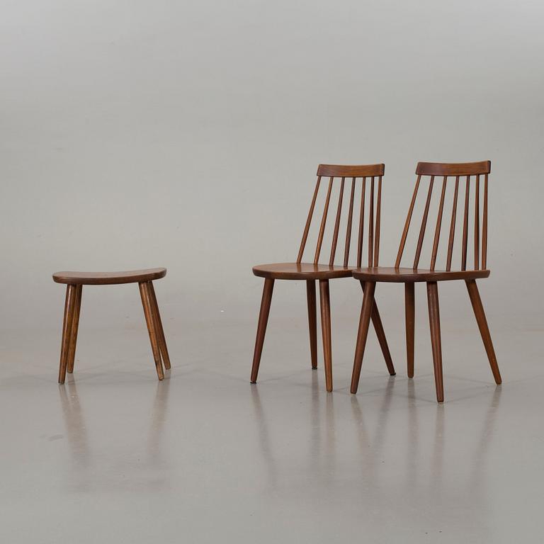 YNGVE EKSTRÖM, Stolar,"Pinocchio", Stolab, samt Pall "Palle" 1950/60-tal.
