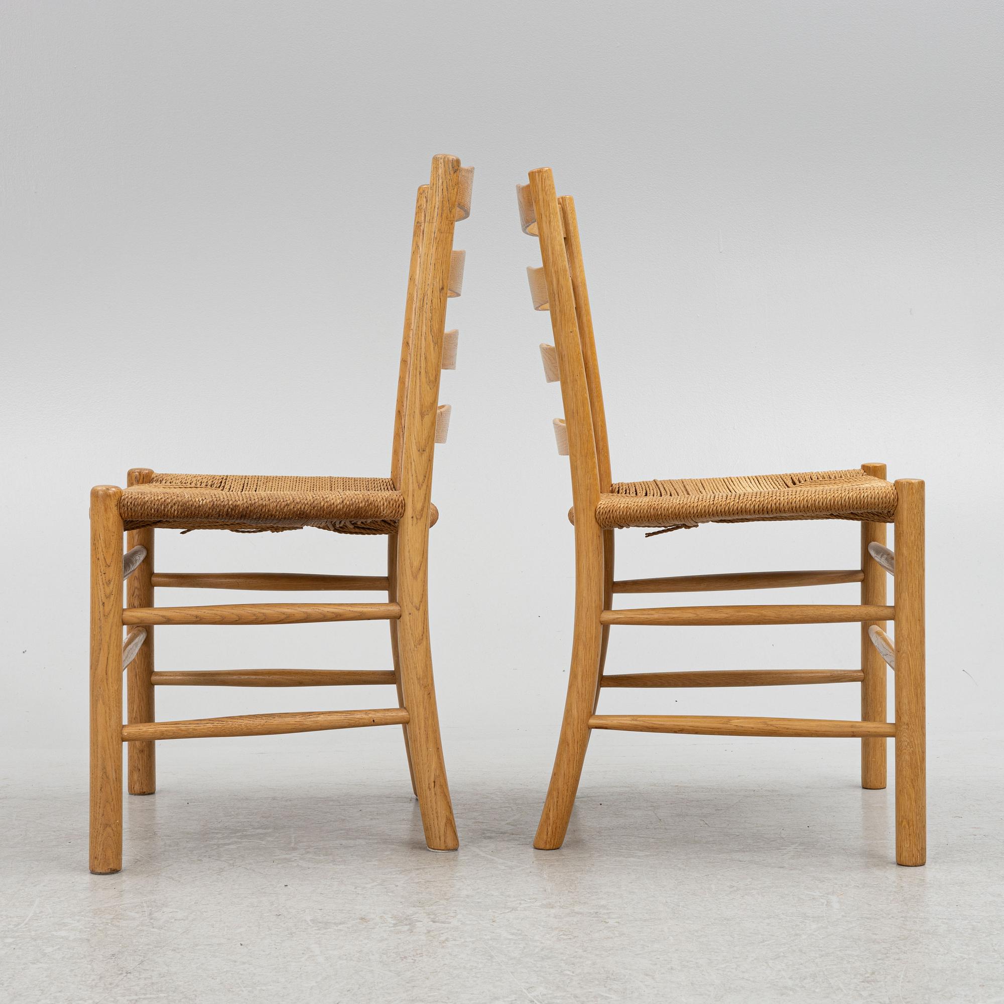 Kaare Klint, stolar, 6 st, "Kirkestolen", Danmark, 1900-talets andra hälft.