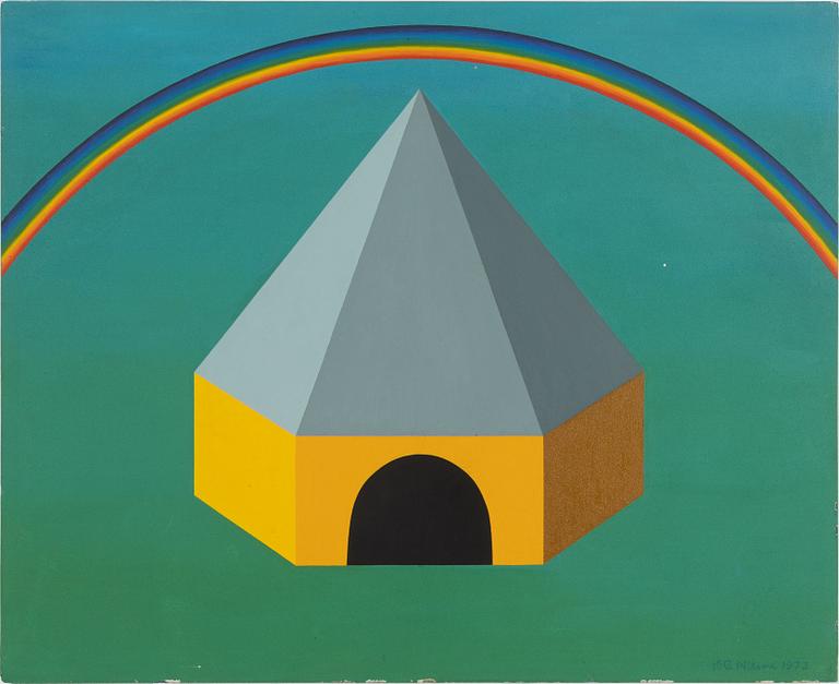 KG Nilson, oil on panel, signed and dated 1973.