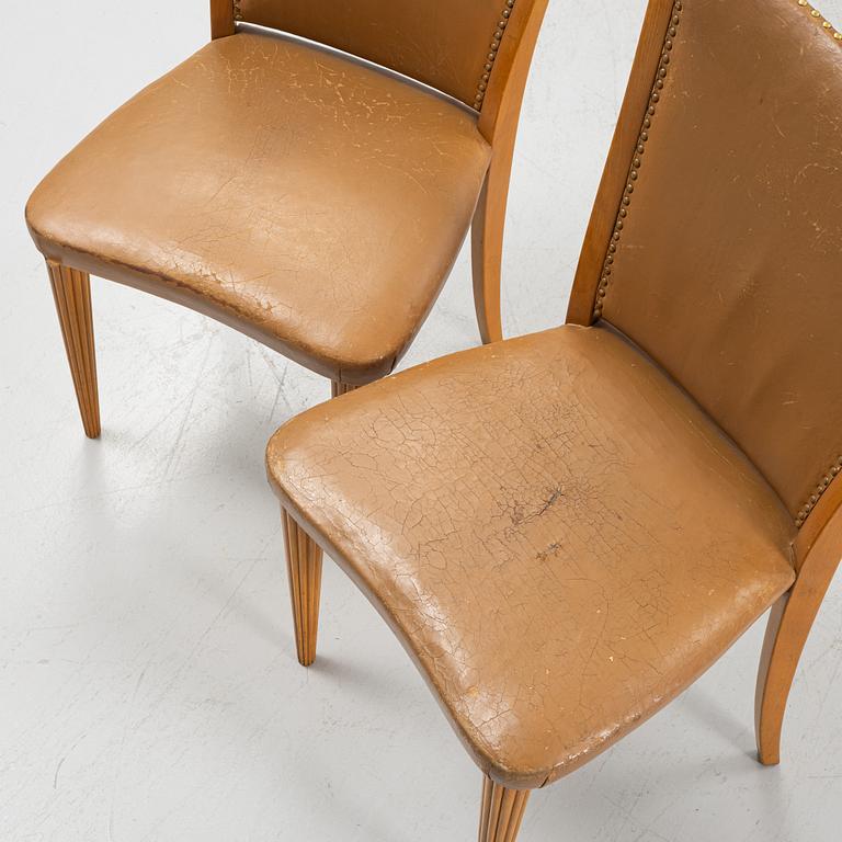 Six SCandinavian Modern chairs, 1940's.