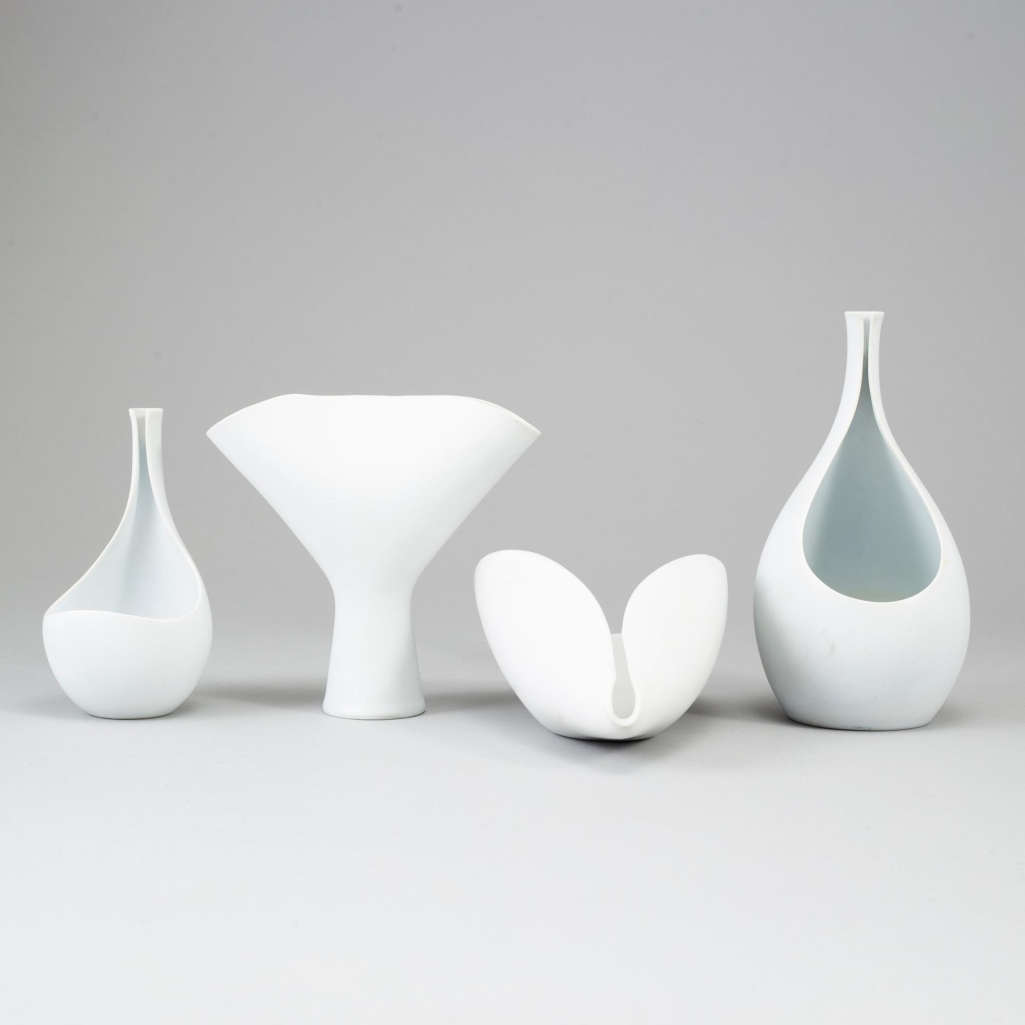Four bowls/vases by Stig Lindberg for Gustavsberg.