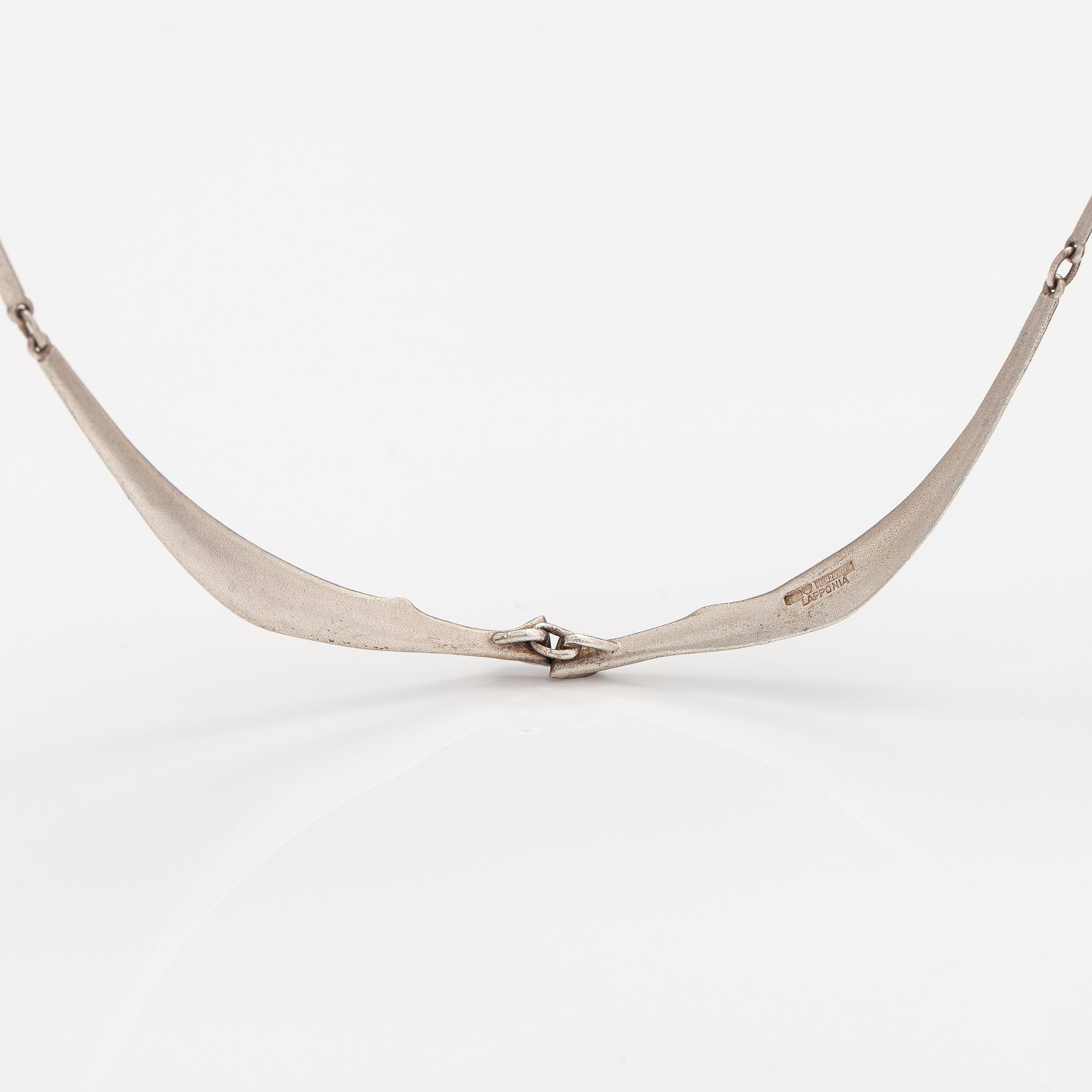 Zoltan Popovits, A stelring silver necklace "Bellatrix". Lapponia 1979.